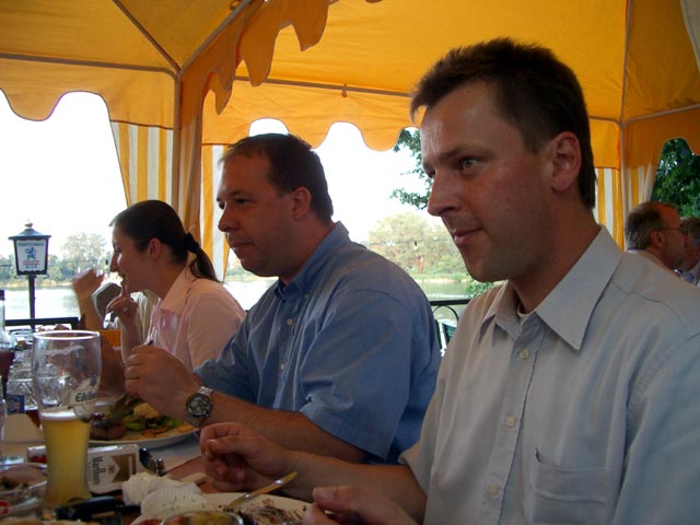 Agata, Norbert und Peter in der Alten Kaiserm&uuml;hle