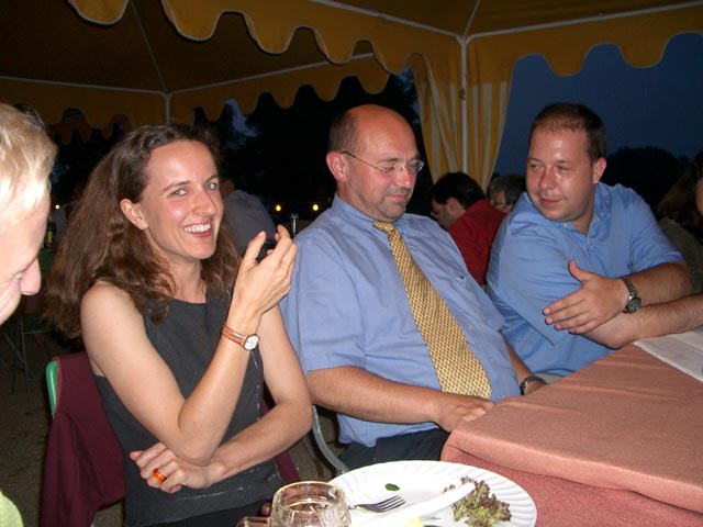 Petra, Hans-Christian und Norbert in der Alten Kaiserm&uuml;hle