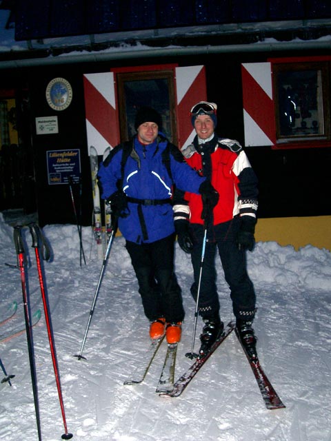 Andreas und ich bei der Lilienfelder Hütte, 956 m