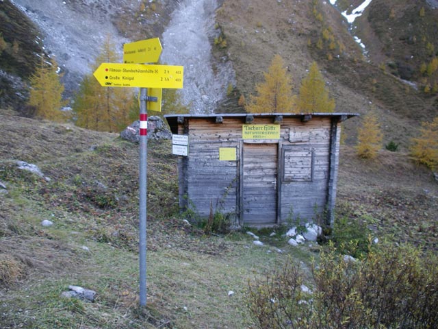 Tscharrhütte, 1.935 m (7. Okt.)