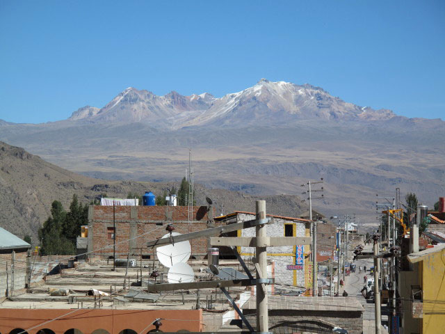 Nevado Hualca Hualca von Chivay aus (14. Juli)