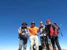 Roland, ich, Valentin und Harald am Nevado Mismi, 5.597 m (12. Juli)