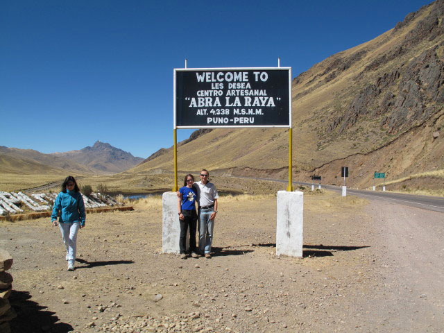 Daniela und ich am Abra de la Raya, 4.338 m (20. Juli)
