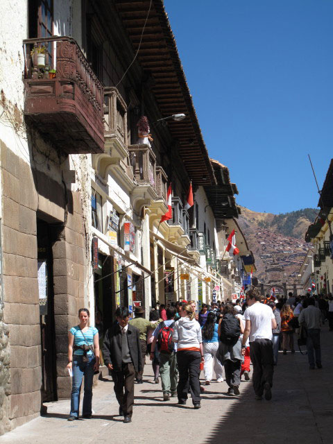Daniela in der Calle Marquez in Cusco (21. Juli)