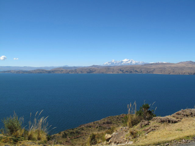 Cordillera Real vom Lago Titicaca aus (23. Juli)