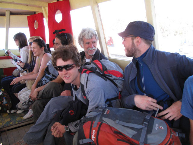 Valentin, Harald und Norbert am Lago Titicaca, 3.810 m (23. Juli)