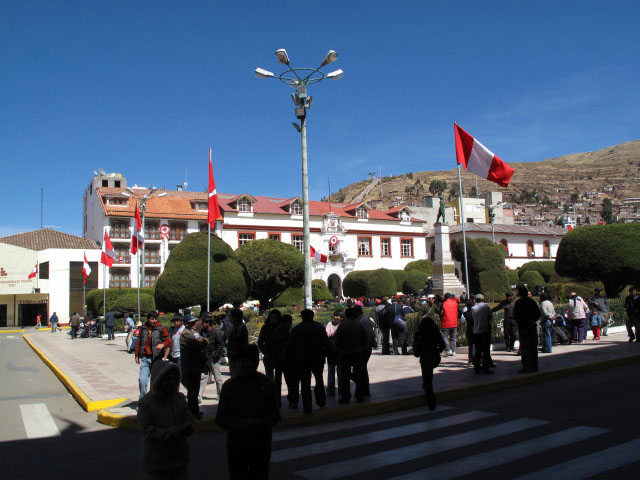 Plaza de Armas in Puno, 3.827 m (2. Aug.)