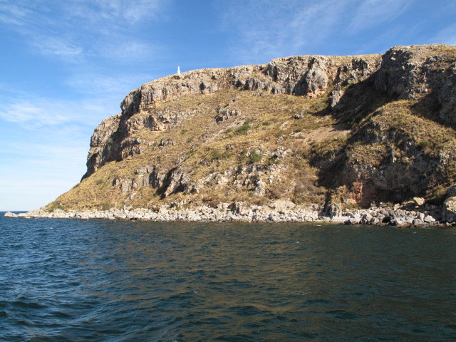 Cerro Caniquirisi vom Lago Titicaca aus (3. Aug.)