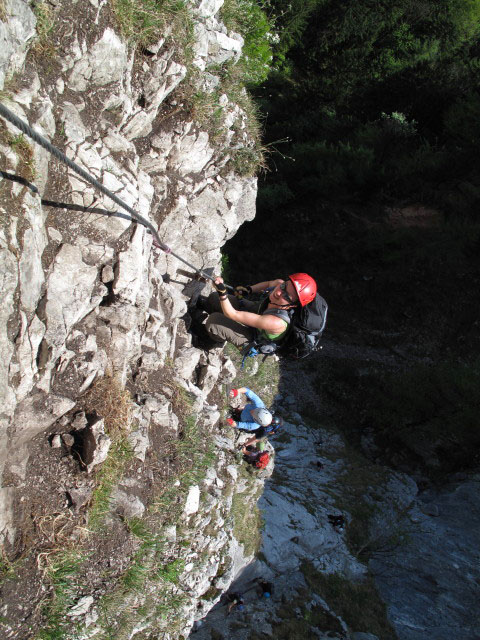 Drachenwand-Klettersteig: Carmen am 'steilen Zahn'