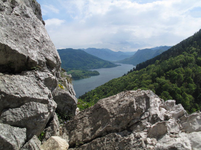 Mondsee vom Drachenwand-Klettersteig aus