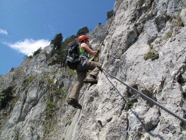 Drachenwand-Klettersteig: Carmen auf der Grauen Platte
