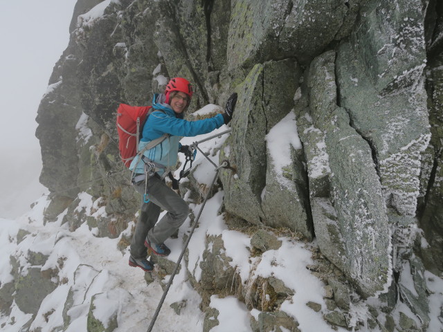 Martina zwischen Gro&szlig;em Ifinger und Heini-Holzer-Klettersteig