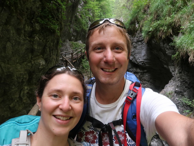 Sabine und ich in der B&auml;rensch&uuml;tzklamm