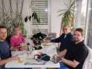 Ich, Mama, Papa und Markus in Markus Wohnung (10. Feb.)