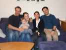 Ich, Nils, Sabine, Daniela und Sebastian in unserer Wohnung