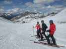 Ich, Melanie, Frank und Stefan auf der Skiroute 42 (22. Apr.)