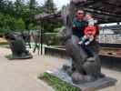 Ich, Sabine und Nils im Skulpturparken Blokhus (24. Mai)