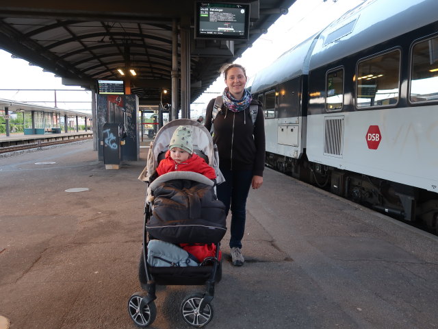 Nils und Sabine in der Roskilde Station, 45 m (28. Mai)