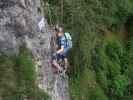 Poppenberg-Klettersteig: Tim bei der Seilbr&uuml;cke (7. Juni)