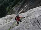Klostertaler Klettersteig: Carmen im Abschnitt 4 'Dirty Shoe Corner'