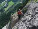 Klostertaler Klettersteig: Carmen im Abschnitt 4 'Dirty Shoe Corner'