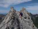 Arlberger Klettersteig: Angela zwischen Wei&szlig;schrofenspitze und Lisunspitze (19. Juli)