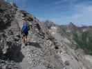 Arlberger Klettersteig: Angela zwischen Wei&szlig;schrofenspitze und Lisunspitze (19. Juli)
