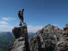 Arlberger Klettersteig: Angela zwischen Wei&szlig;schrofenspitze und Lisunspitze (19. Juli)