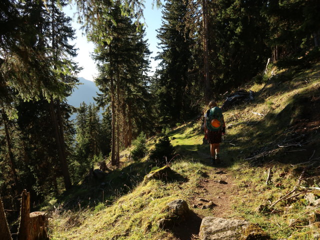 Evelyn zwischen Lehnerjoch und Ludwigsburger H&uuml;tte (20. Sep.)