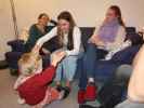 Nils, Sabine, Anja Liv und Katja Lin in unserer Wohnung