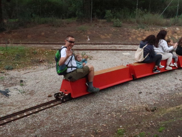 Ich und Nils im Parc Ferroviari i Museu de les Illes Balears in Es Ca&uuml;lls (16. Nov.)