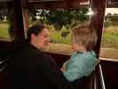 Sabine und Nils in der Ferrocarril de S&oacute;ller zwischen Son Sardina und Bunyola (14. Nov.)