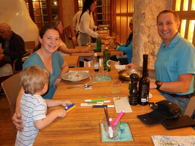 Nils, Sabine und ich im Restaurant Bocoi in Portocolom (18. Nov.)