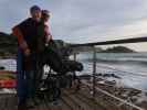 Sabine und ich in der Carrer Cala en Basset in Sant Elm (24. Nov.)