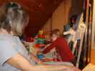 Mama und Nils im Haus meiner Eltern