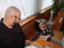 Markus und Nils im Haus meiner Eltern (24. Dez.)