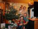 Nils, Sabine, Mama, Papa, ich, Brigitte und Markus  im Haus meiner Eltern (24. Dez.)
