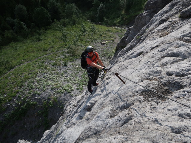 Klostertaler Klettersteig: Carmen im Abschnitt 1 'Devil's Start'