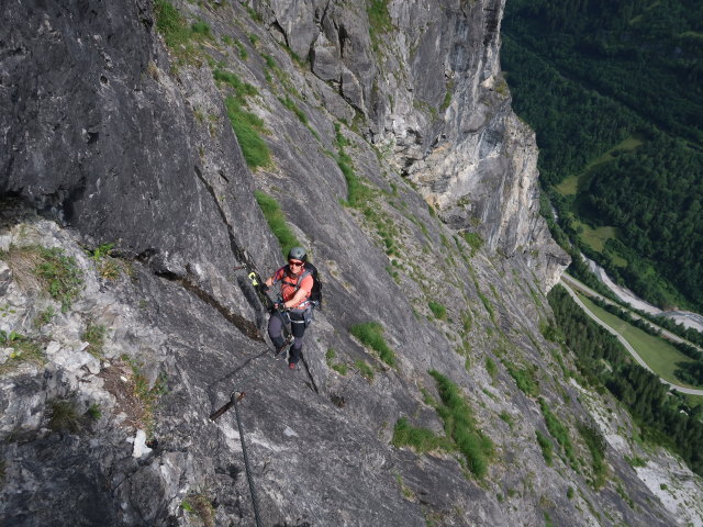 Klostertaler Klettersteig: Carmen im Abschnitt 5 'Stairway to Heaven'