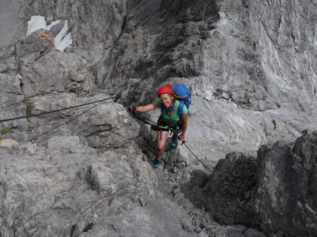 Arlberger Klettersteig: Angela zwischen Lorfekopf und Knoppenjochspitze (19. Juli)