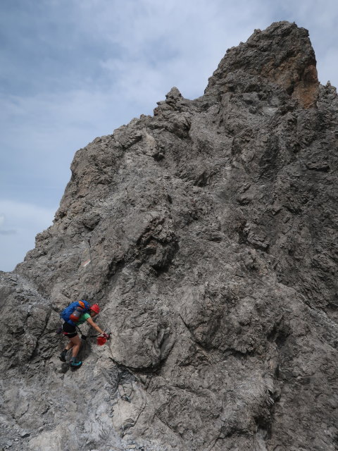 Arlberger Klettersteig: Angela zwischen Knoppenjochspitze und Westeinstieg (19. Juli)