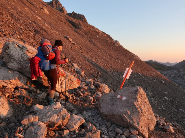 Angela zwischen Valfagehrjoch und Mittelstation der Vallugabahn (20. Juli)