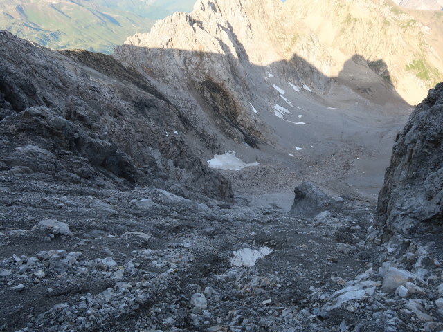 zwischen Mittelstation der Vallugabahn und Stuttgarter H&uuml;tte (20. Juli)