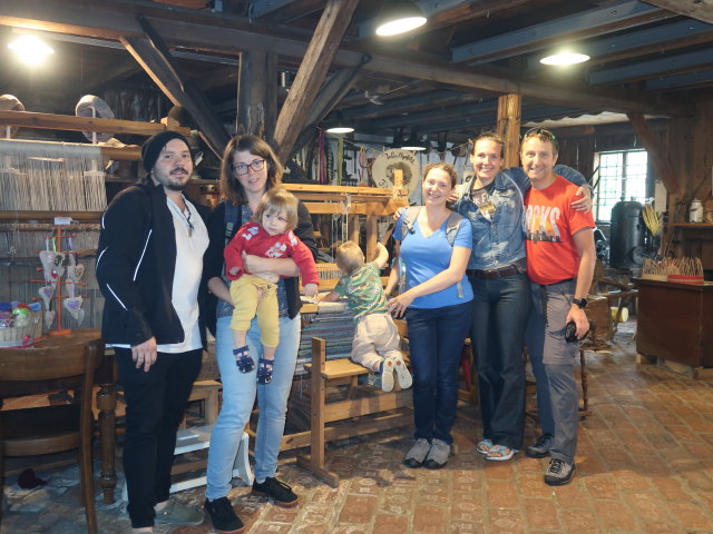 Manuel, Hannelore, Ella, Nils, Sabine, Ursa und ich im lebendigen Museum