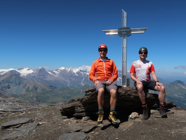 Ich und Ronald am Krumlkeeskopf, 3.101 m (8. Aug.)
