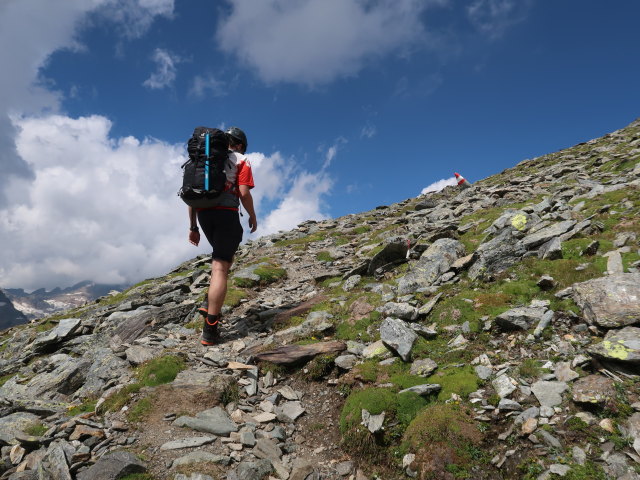 Ronald zwischen Fraganter Scharte und Herzog-Ernst-Spitze (9. Aug.)