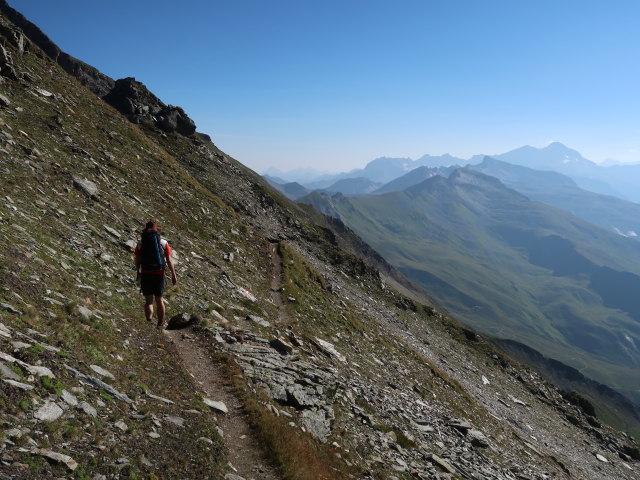 Ronald am Hagener Weg zwischen Feldseescharte und Hagener H&uuml;tte (10. Aug.)