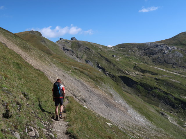 Ronald am Hagener Weg zwischen Feldseescharte und Hagener H&uuml;tte (10. Aug.)