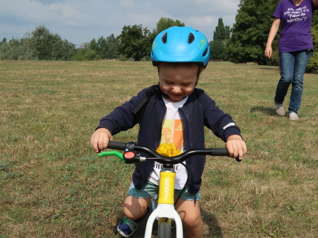 Nils und Sabine beim Badeteich S&uuml;&szlig;enbrunn