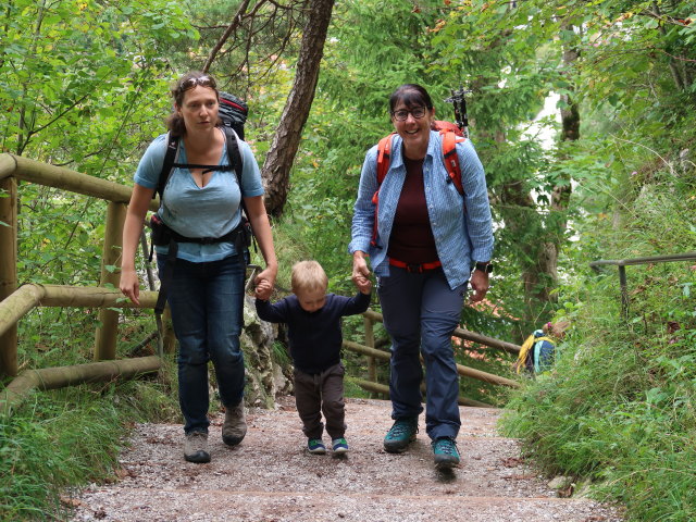 Sabine, Nils und Ulrike auf der Kaiserstiege (23. Aug.)